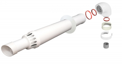 Комплект коаксиальный DR Thermo(Ф60/100) 0,75м антилёд. Универсальный(К-0,75)